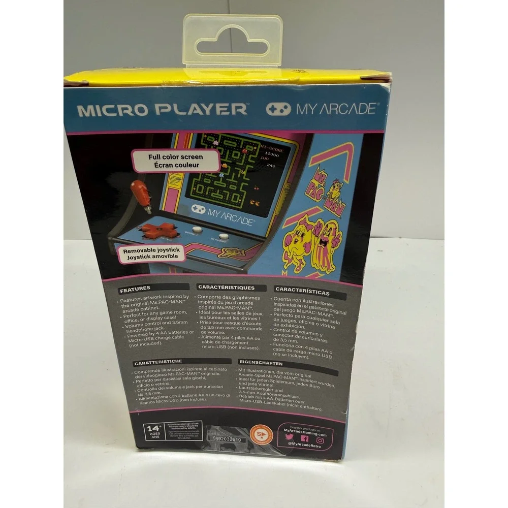 My Arcade Ms Pac-Man Micro Player Retro Arcade Machine Mini Cabinet DGUNL-3230